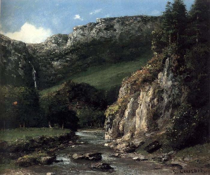 Gustave Courbet Stream in the Jura Mountains Germany oil painting art